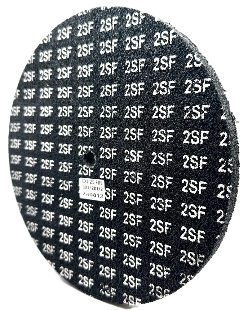 EXL Unitized Wheel, Silicon Carbide, 8" Diameter x 1/2" Wide x 1/2" Arbor, 2S Fine | 15844 | (Pack of 1) 8" x 1/2" x 1/2"