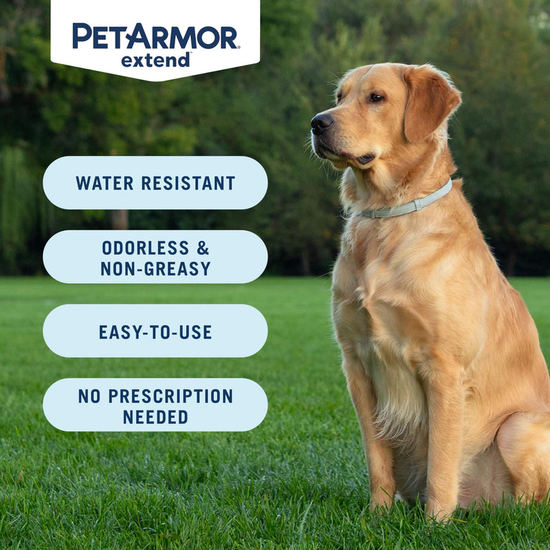 PetArmor Extend Large Dog Flea and Tick Treatment & Prevention, Collar for Large Dogs Above 18 lbs., 8 Months of Protection, Odorless & Non-Greasy, Waterproof, Kills Fleas, Ticks, and Larvae, 1 Count