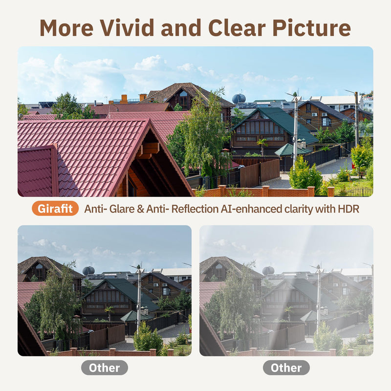 3MP 2K Window Camera,2.4GHz & 5GHz WiFi Indoor Cameras for Home Security with ChroMax Al Color Night Vision,Person & Motion Detection,24/7 Recording,Easy & Quick Install 1 Pack
