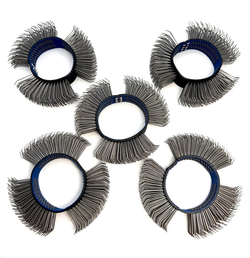 5PCS, Abrasive Wire Wheel Belt, Bristle Blasting Wheels for Surface Blaster | 0.7mm Carbon Spring Steel, 23mm Metal Blaster Wheels, Coarse Wire Wheel for Surface Blasting 5