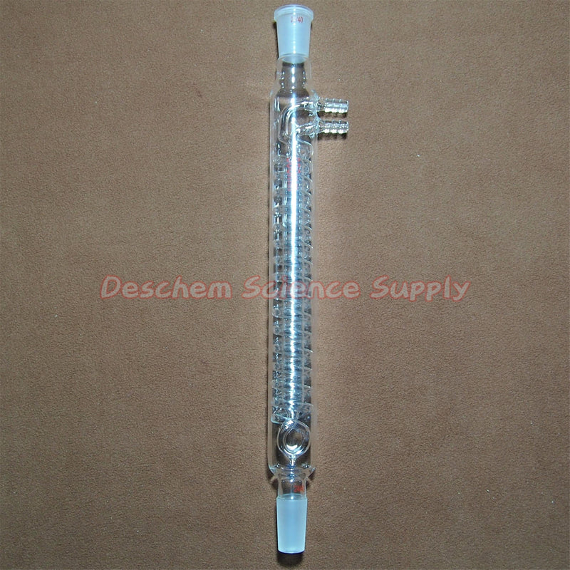 300mm,24/40,Glass Spiral Reflux Condenser,New Advance Lab Glassware