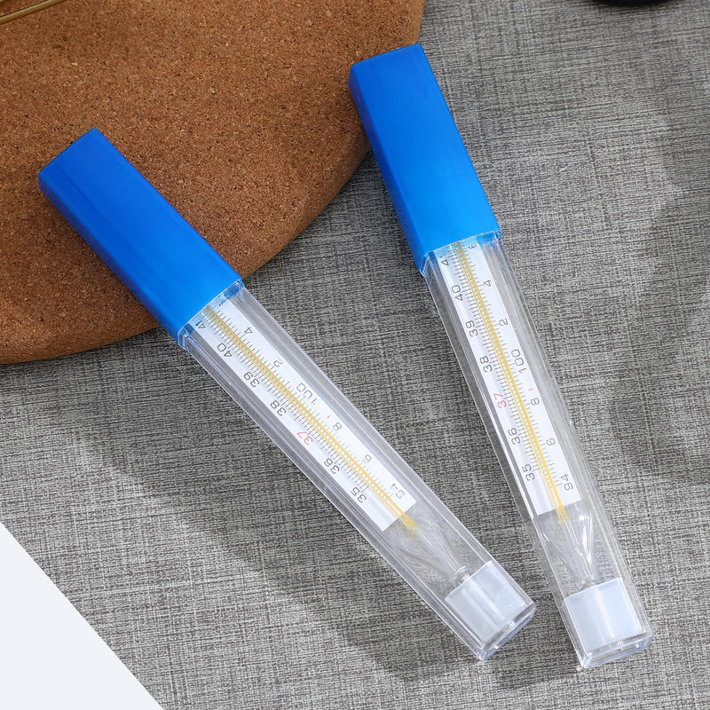 TOYANDONA 6Pcs Glass Temperature Measurement Adult - General Use Temperature Testing Tools Accurate Fast Reading Old Fashioned Thermometer for Families, Dual Scale 6