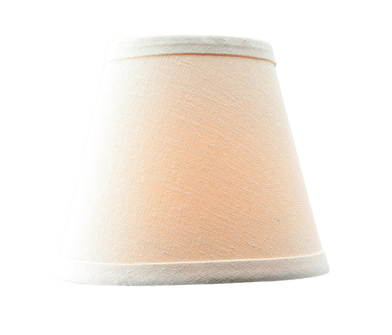 Small Lamp Shade Set of 6 Chandelier Shades 3" X 6" X 5" White Linen Lampshade Clip-On Bulb