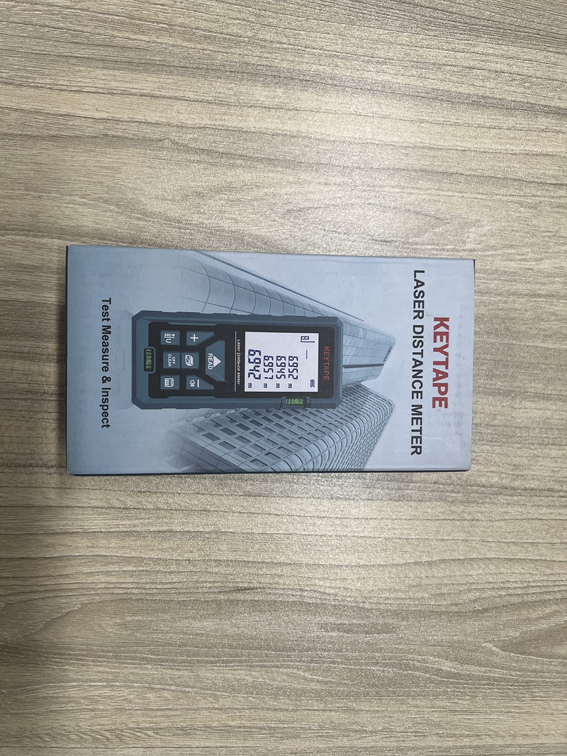 Distance Measuring Laser 165ft KEYTAPE Multifunction Measure Laser Ruler, Upgraded M/in/FT/FT+in Unit Switching Backlit LCD and Pythagorean Mode, DT50 Portable Handle Laser Distance Measurement Tool 50M/165FT