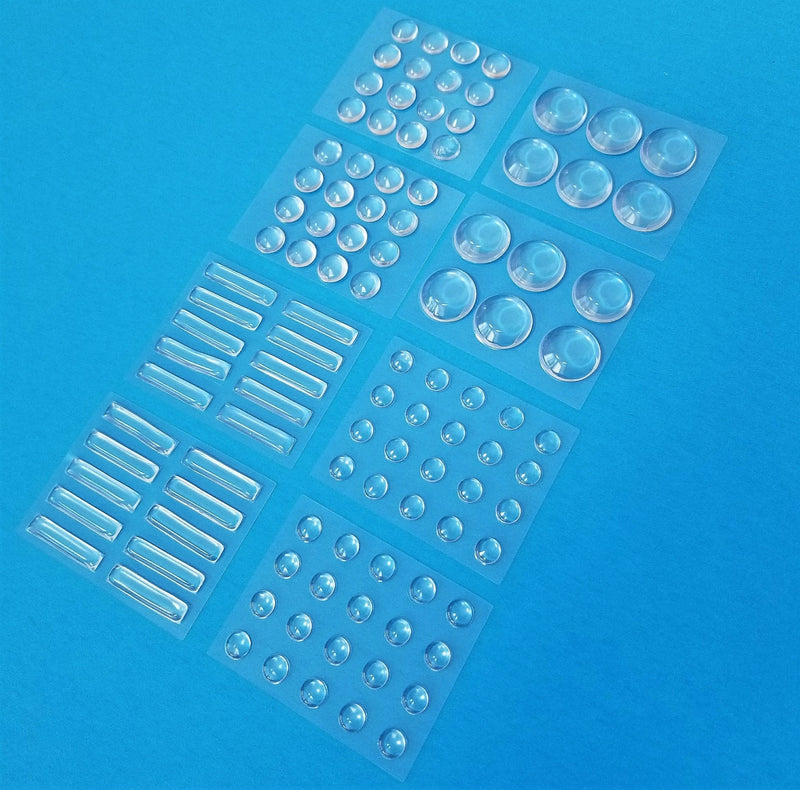 HushBumps Ultra-Quiet Gel Bumpers. 104 Piece Value Pack. Contains Cabinet, Door, Sliding Door & Drawer Bumpers. Just Peel & Stick!