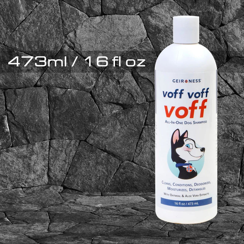 Geir Ness Voff Voff Voff All-in-One Shampoo - Hair Detangler Pet Deodorizer Hair Conditioner and Hair Moisturizer - PawsPlanet Australia