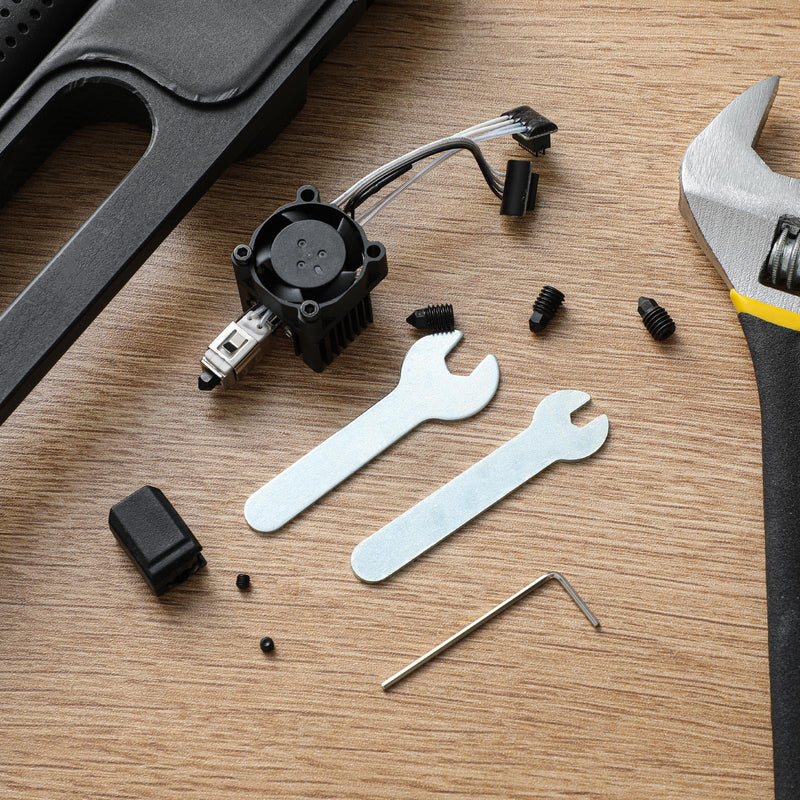 P1P P1S Hotend Kit, Full Assembly Hardened Hot End Print Head with 0.2/0.4/0.6mm P1 Nozzle, Cooling Fan, Thermistor, Ceramic Heater, Extruder Heating Block Replacement for P1 3D Printer