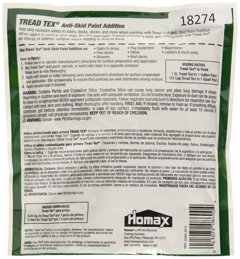 1 lb Homax 8600 Tread-Tex Anti-Skid Additive 1 Count (Pack of 1)