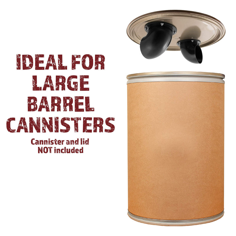 4-Inch Cyclone Dust Collection Elbows and Couplers Separator Kit for Woodworking Debris Containers, Buckets and Barrels