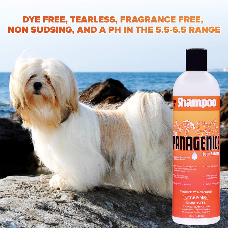 [Australia] - Panagenics | Pet Shampoo - Safe for ALL animals, Unscented, Contains Citrus and Aloe Active Ingredients - 16 ounce bottle 