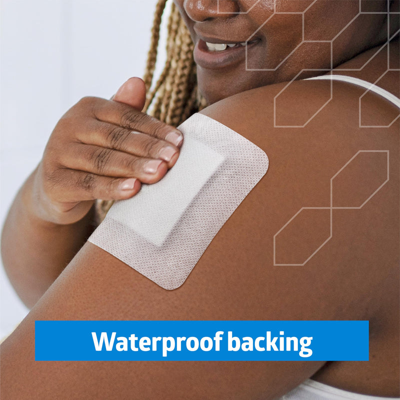 Medline Stratasorb Sterile, 6” x 6” Composite Island Dressing with Non-Adherent Gauze Pad, Waterproof Back, Covers & Protects Wounds, Lasts Up to 7 Days, 6 Per Box, Not Made with Natural Rubber Latex 6" x 6"