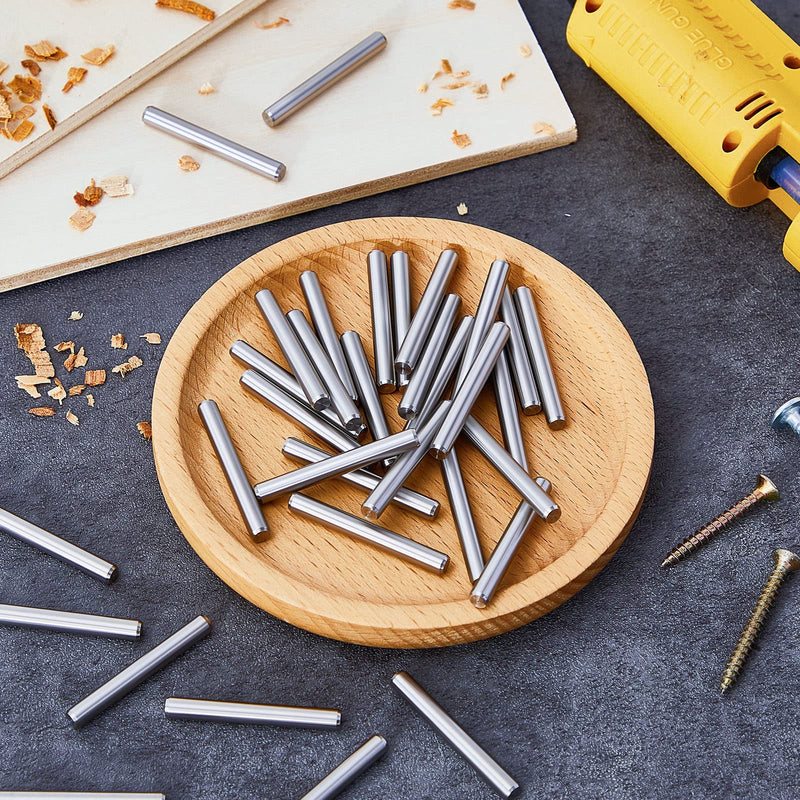 5 mm x 40 mm Shelf Brackets Pegs Shelves Dowel Pin Stainless Steel Shelf Pins Metal Bookshelf Pegs Support for Cabinet Furniture Fixing Component Position (32 Pcs) 32