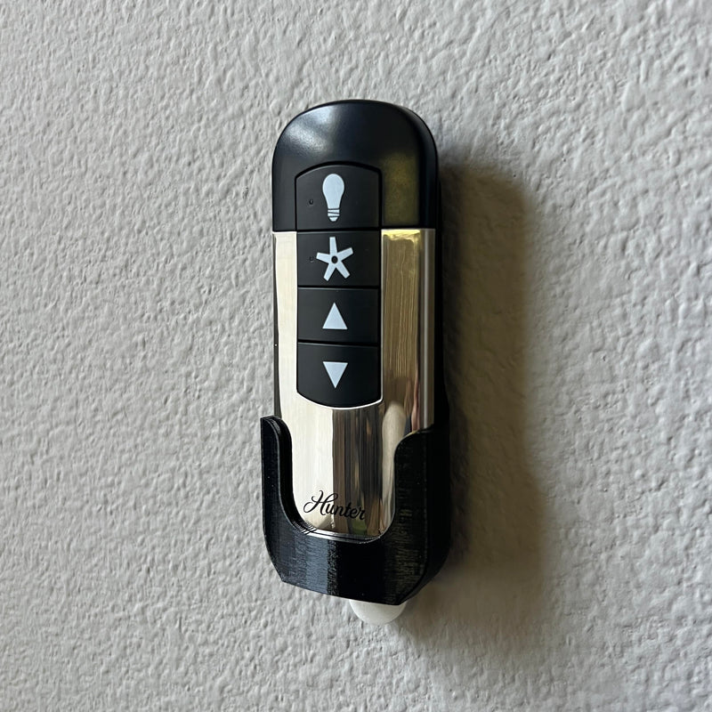 Wall Holder Mount for Hunter Ceiling Fan Remote (3D Printed in The USA) (Black) Black