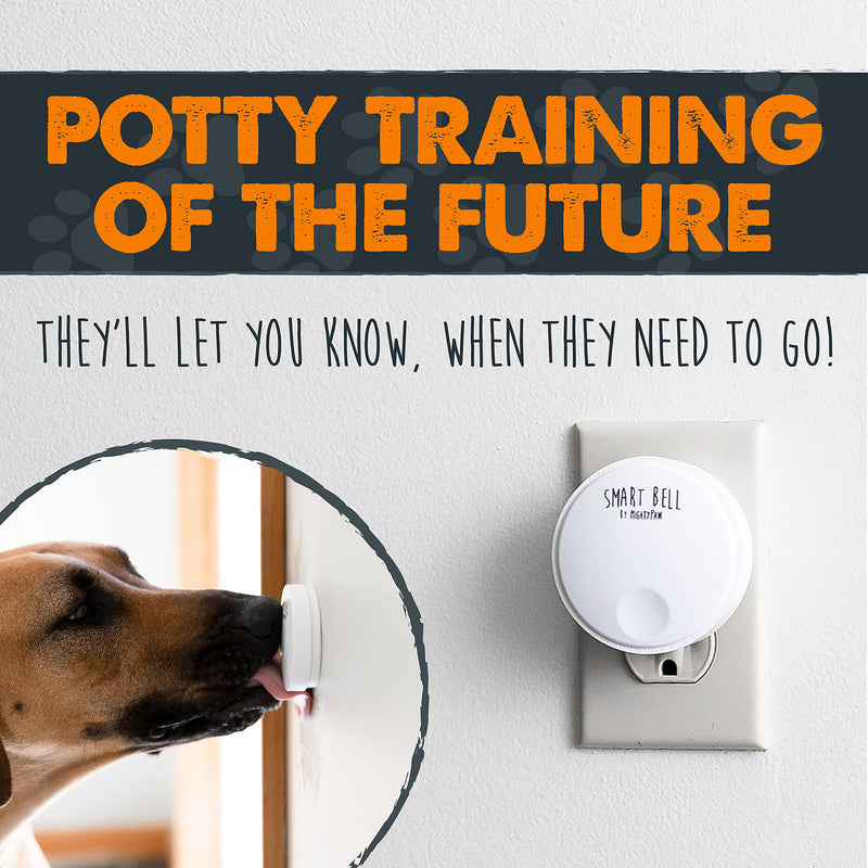 Mighty Paw Smart Bell 2.0 – Potty Training Button for Dogs & Puppies – Train Your Dog to Ring The Bell – Wireless Pet Communication (1 Pack) 1 Activator White