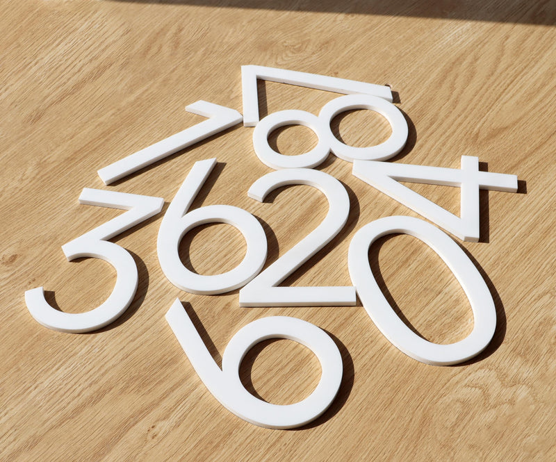 3 Inch Adhesive House Letters and Numbers for Outside, Modern House Numbers for Apartment Door Farmhouse Mailbox Office Hotel, Address Numbers and Letters, Frosted Matte White Letter B 3 Inch White