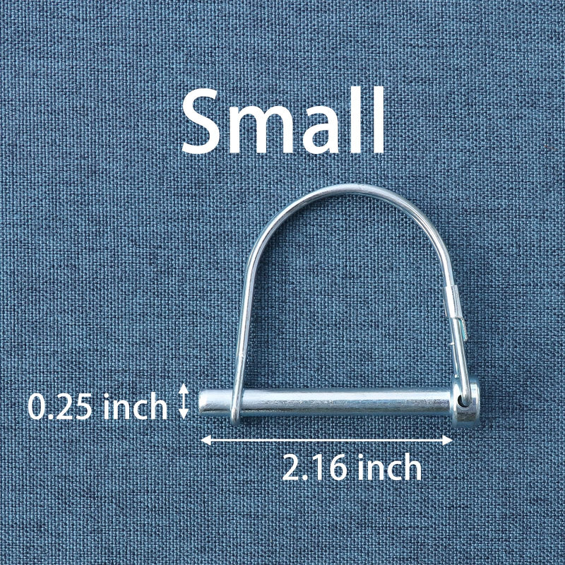 Trailer Coupler Pin, 4PCS Tivnhuils Hitch Pin Safety Coupler Pin, Zinc Plated Carbon Steel Trailer Pin Locking Pin, 1/4" x 2.16", Small