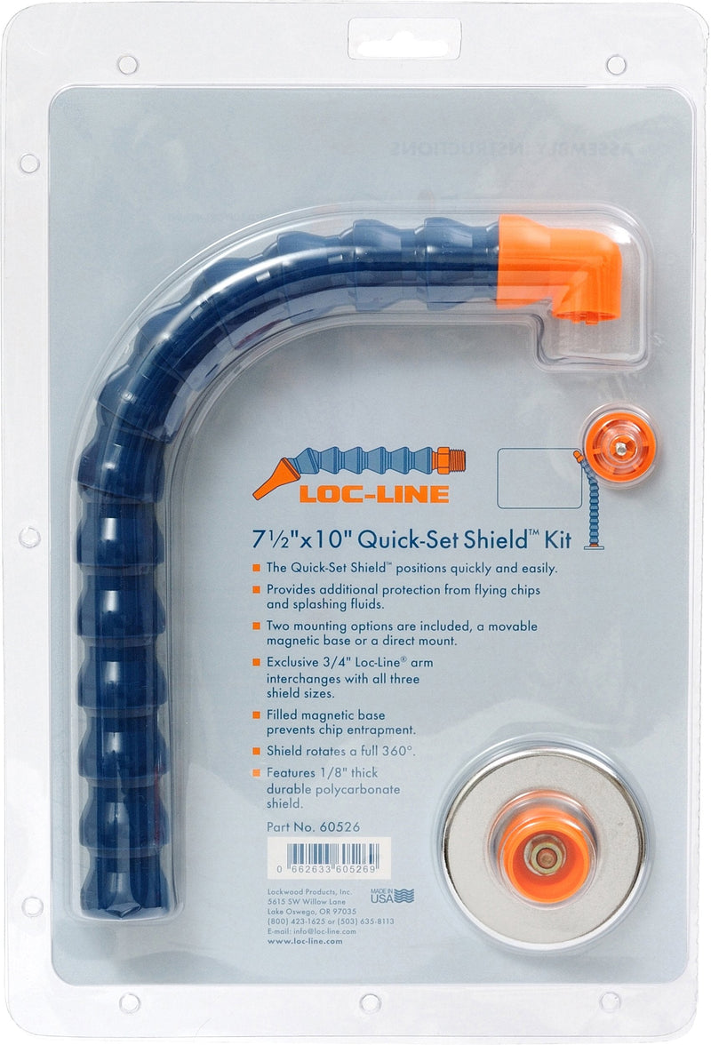 Loc-Line - 60526 Coolant Hose Accessory, 7-1/2" x 10" Quick-Set Medium Shield Kit, 3/4" Hose ID - NewNest Australia