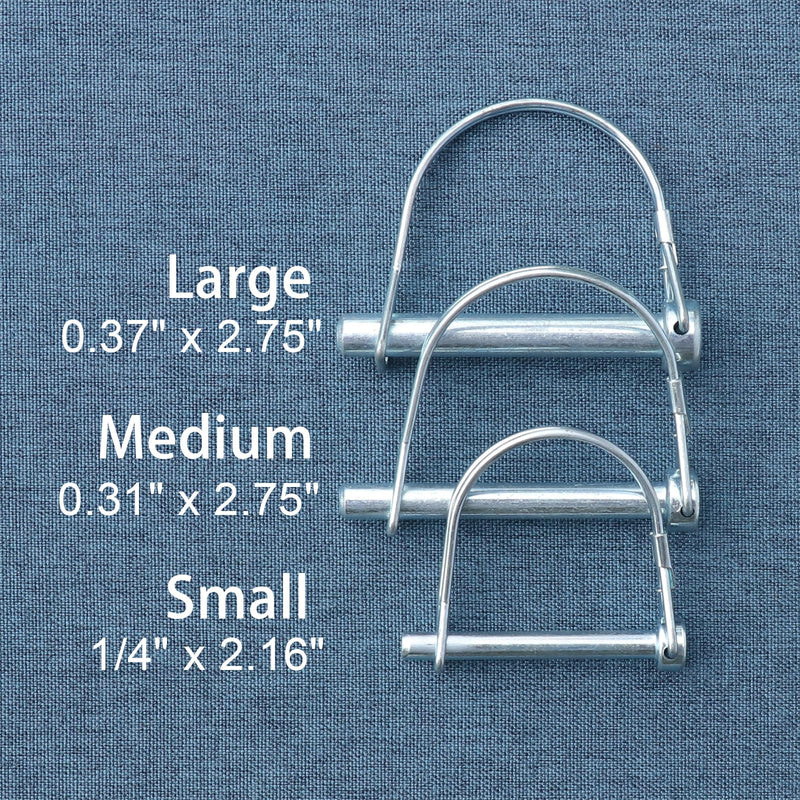 Trailer Coupler Pin, 4PCS Tivnhuils Hitch Pin Safety Coupler Pin, Zinc Plated Carbon Steel Trailer Pin Locking Pin, 1/4" x 2.16", Small