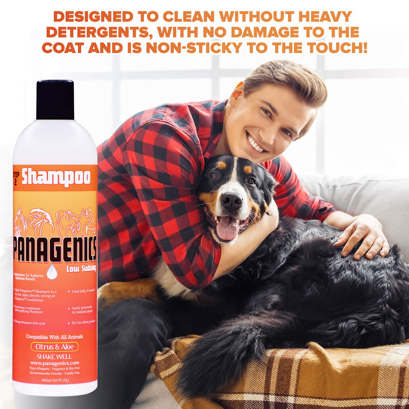 [Australia] - Panagenics | Pet Shampoo - Safe for ALL animals, Unscented, Contains Citrus and Aloe Active Ingredients - 16 ounce bottle 