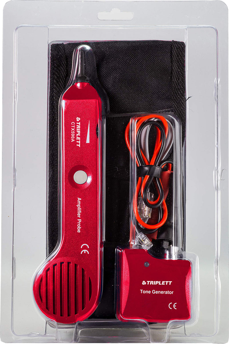 Triplett CTX590A Tone and Probe Wire Trace and Cable Test Kit with RJ11, RJ45, and Alligator Clips