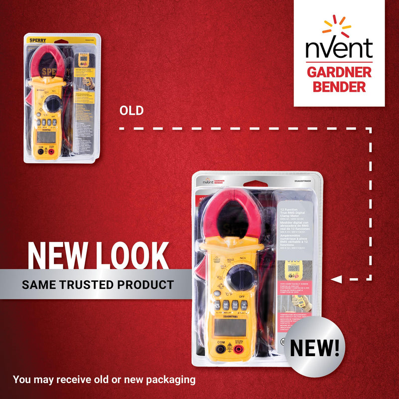 Sperry Instruments DSA600TRMS 12 Function True RMS Digital Clamp Meter, Yellow 600V, 600A AC 12 Function, 28 Range