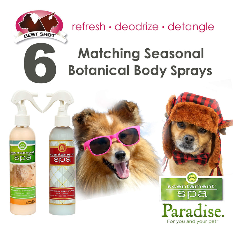 Best Shot Scentament Spa Botanical Body Splash, Detangler Spray, Hypoallergenic Body Spray for Cat and Dog, Berry Amaretto, 8 Oz. - PawsPlanet Australia