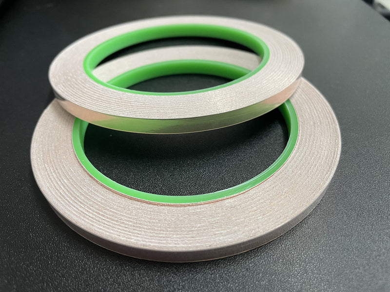 monochef 2pcs Copper Tape with Double-Sided Conductive Copper Foil Tape Self Adhesive EMI Shielding Stained Glass Supplies Soldering Electrical Repairs Paper Circuits Grounding, 1/4inch