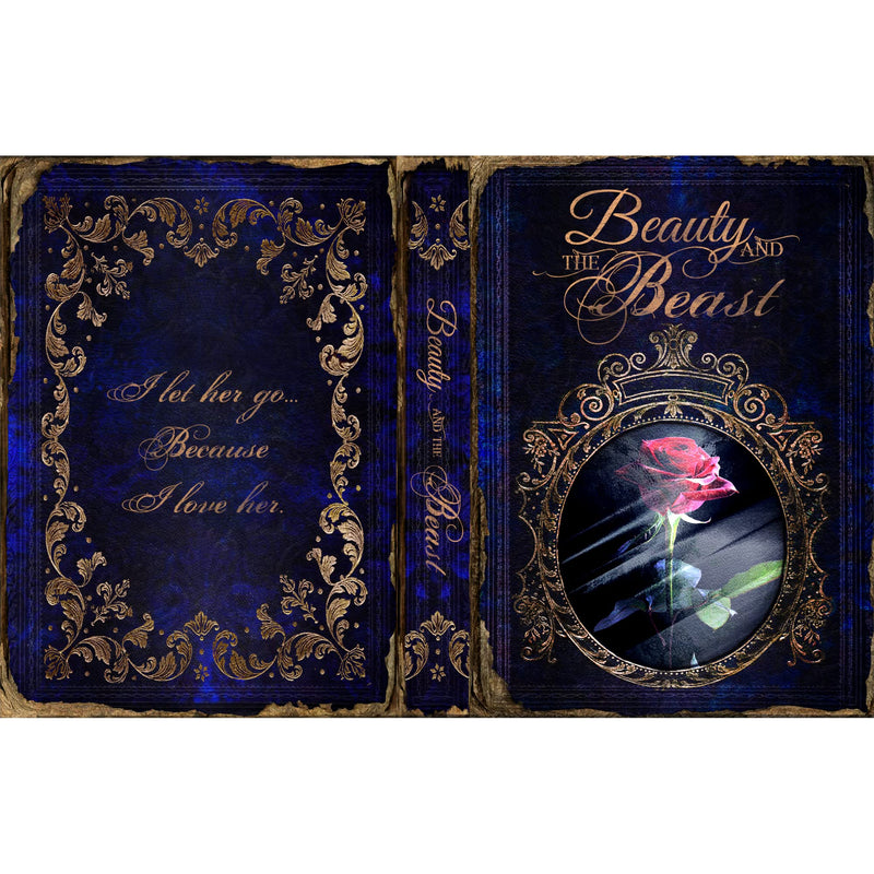 Hidden Safe Book Safe with Combination Lock - Diversion Safe, Secret Storage, Fake Book Box, Small Safe Box for Cash and Money - Book Safe Lock Box - Hidden Safes in Plain Sight (Beauty Beast) (Large) Large