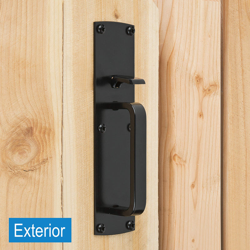 National Hardware N109-050 Gate Thumb Latch, Coated with WeatherGuard Protection, Black Plated Steel 1 Count (Pack of 1)