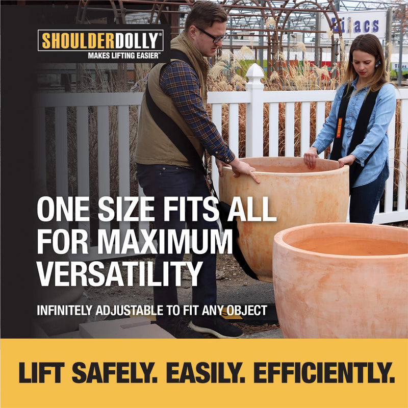 Shoulder Dolly Moving Straps - Lifting Strap for 2 Movers - Move, Lift, Carry, And Secure Furniture, Appliances, Heavy, Bulky Objects Safely, Efficiently, More Easily Like The Pros - LD1000 1 Pack