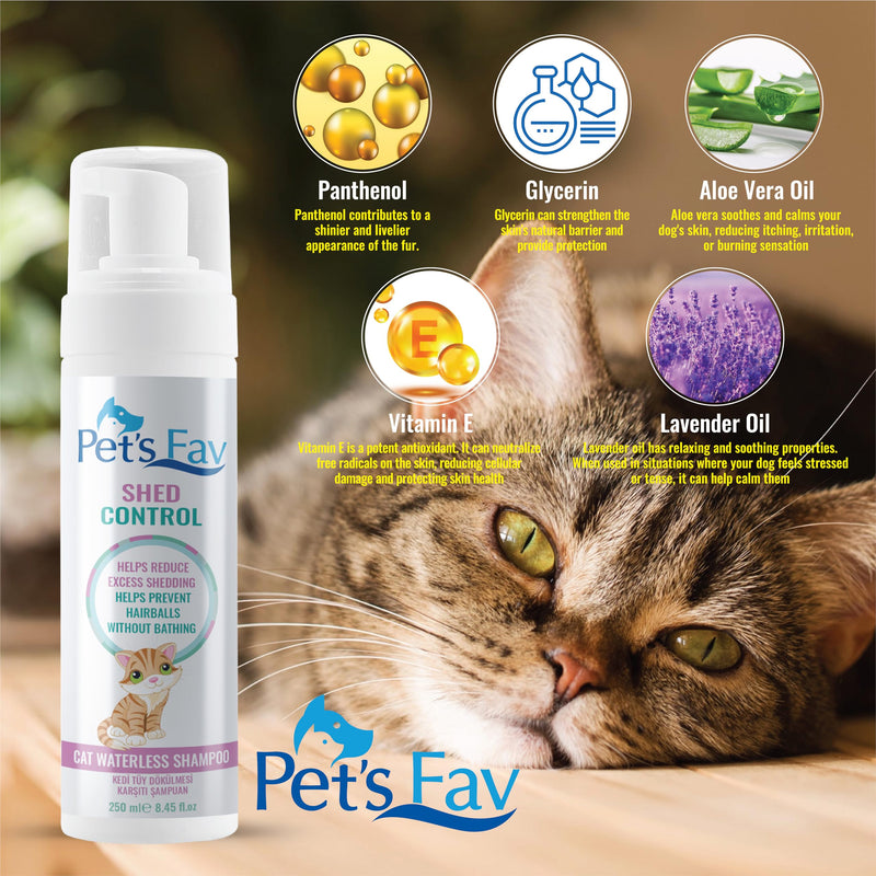 Cat Waterless Shed Control Shampoo -Good for Cats -No Rinse Dry Shampoo -Waterless Shampoo for Shedding Kitties -Dry Help for Shed Control -Pet Grooming Supply - PawsPlanet Australia