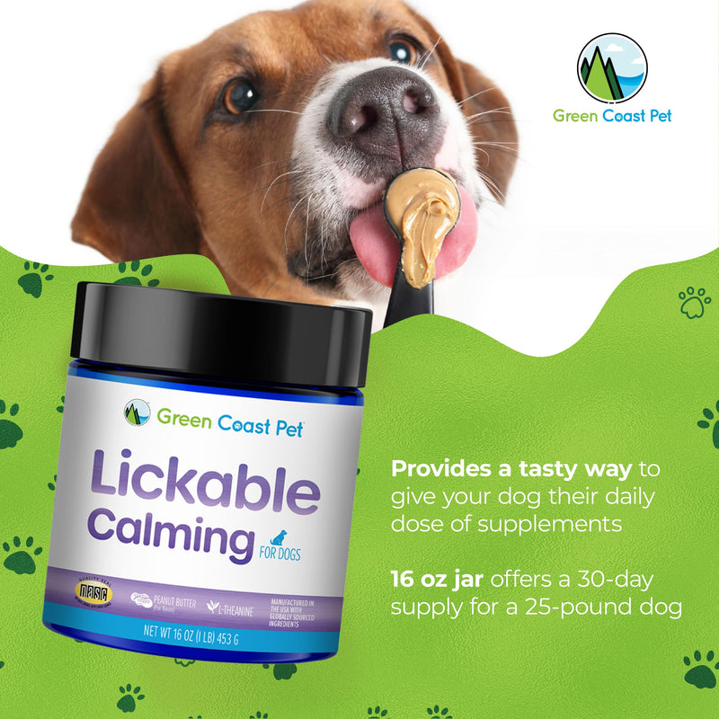 Lickable Actives (Calming) Supplement for Dogs, 16 oz | Made in USA | 30 Day Supply Calming
