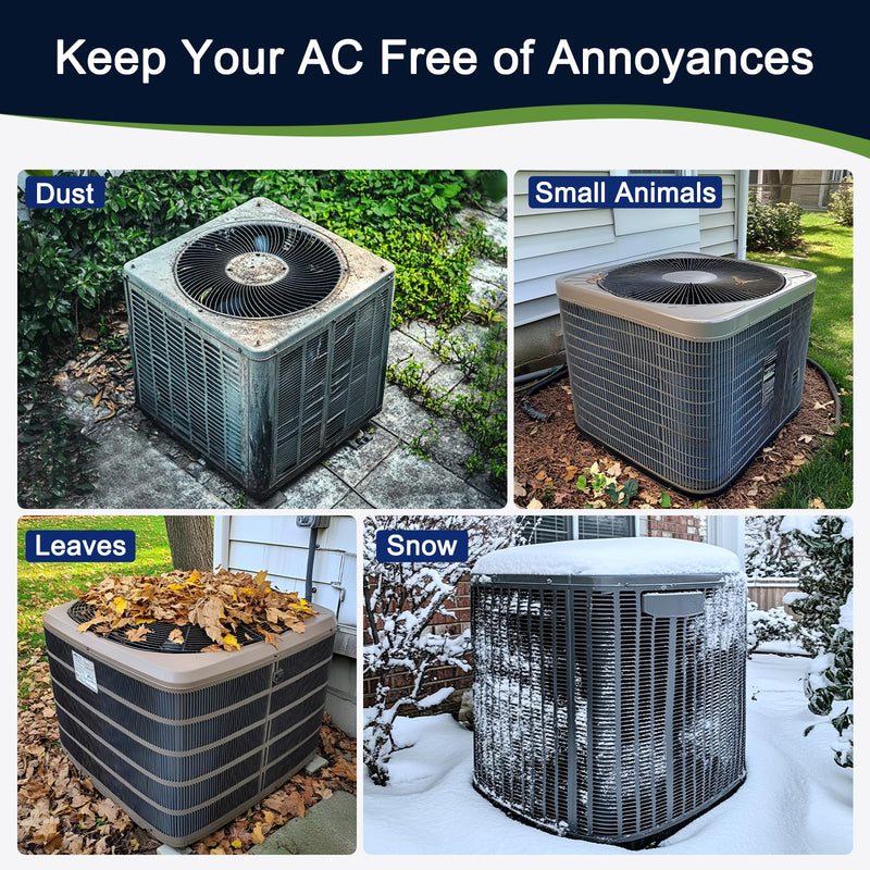 Air Conditioner Covers for Outside units - 36 x 36 Central Air Conditioner Ac Covers for Outside Top Universal Defender Mesh Design (36'' x 36'') Black 36'' x 36''