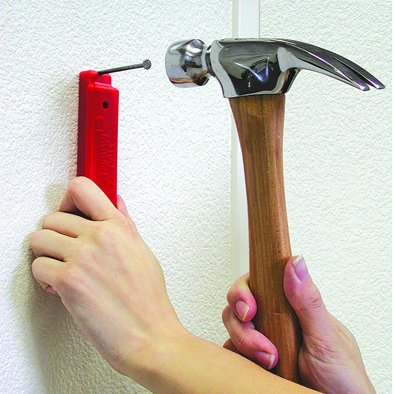 Master Magnetics Magnetic Stud Magnet Finder with Shield - Drywall Screw and Nail Locator, Red, 07612 1 Count (Pack of 1)