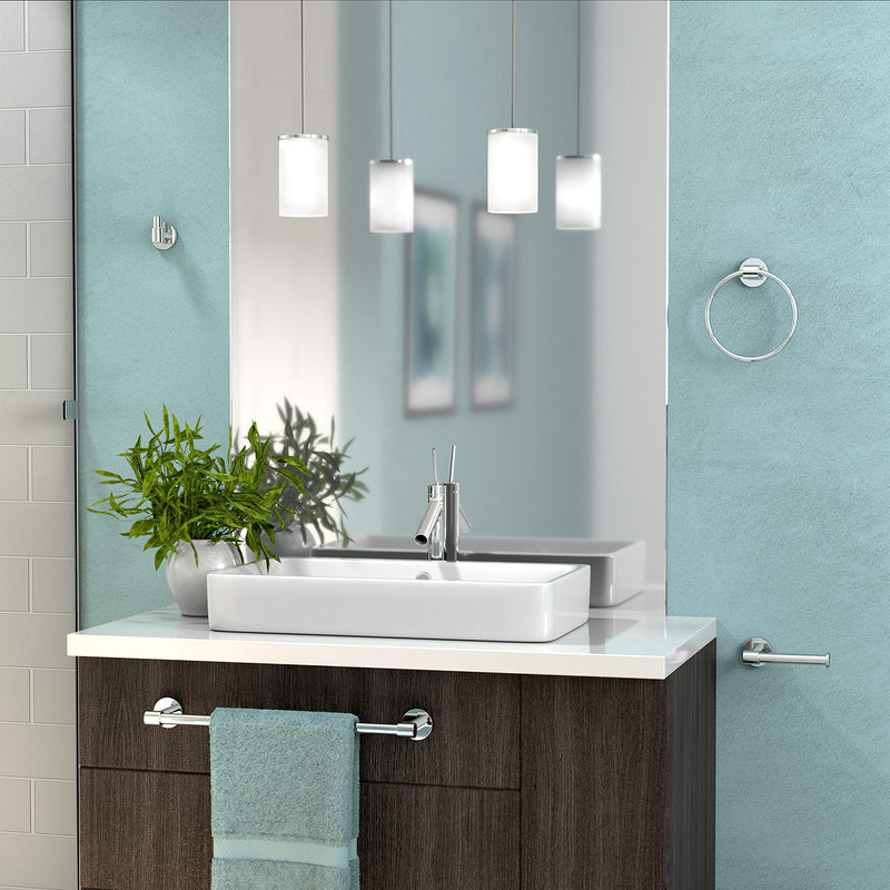 Gatco 4661 Reveal Wall Mounted Towel Bar, Chrome Bathroom Towel Holder, 18-Inch Bath Towel Rack, Modern Bathroom Hardware for Hand Towels, Bath Towels & Guest Bathroom Organization 18 Inch