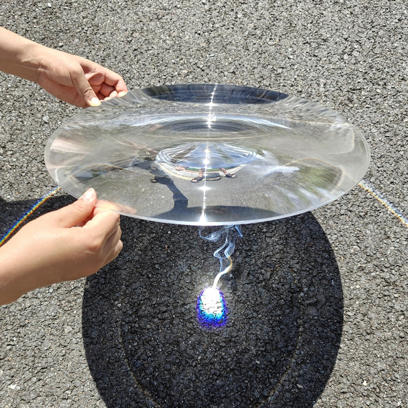 Fresnel Lens, Diameter 14.96"(380mm), Focal Length 17.71"(450mm), Solar Oven, Solar Death ray for Physics Classroom, Fire Starter for Solar Heating, Acrylic Lens (not Glass)