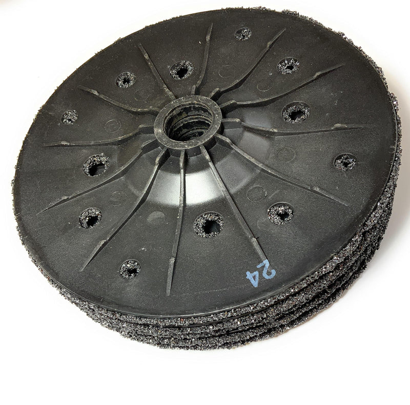 SIGNI 5 Pack SiC Plastic Back Grinding Wheel for Granite/Marble/Concrete and Glasses (4.5 INCH, 24 GRIT) 4.5 INCH