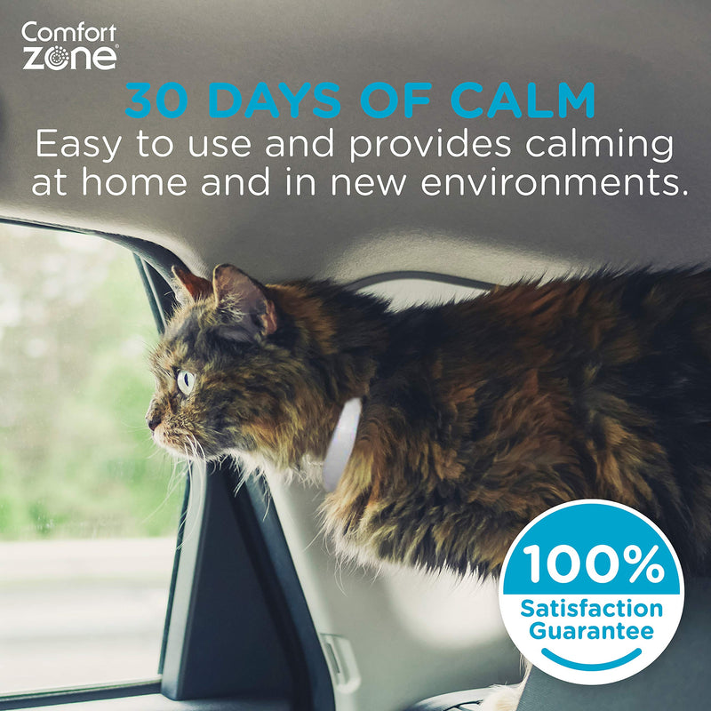Comfort Zone 2 Pack Cat Calming Pheromone Collar for Cats | De-Stress Your Cat | Helps Cats Feel Safe, Happy, and Calm While Reducing Unwanted Behaviors - PawsPlanet Australia