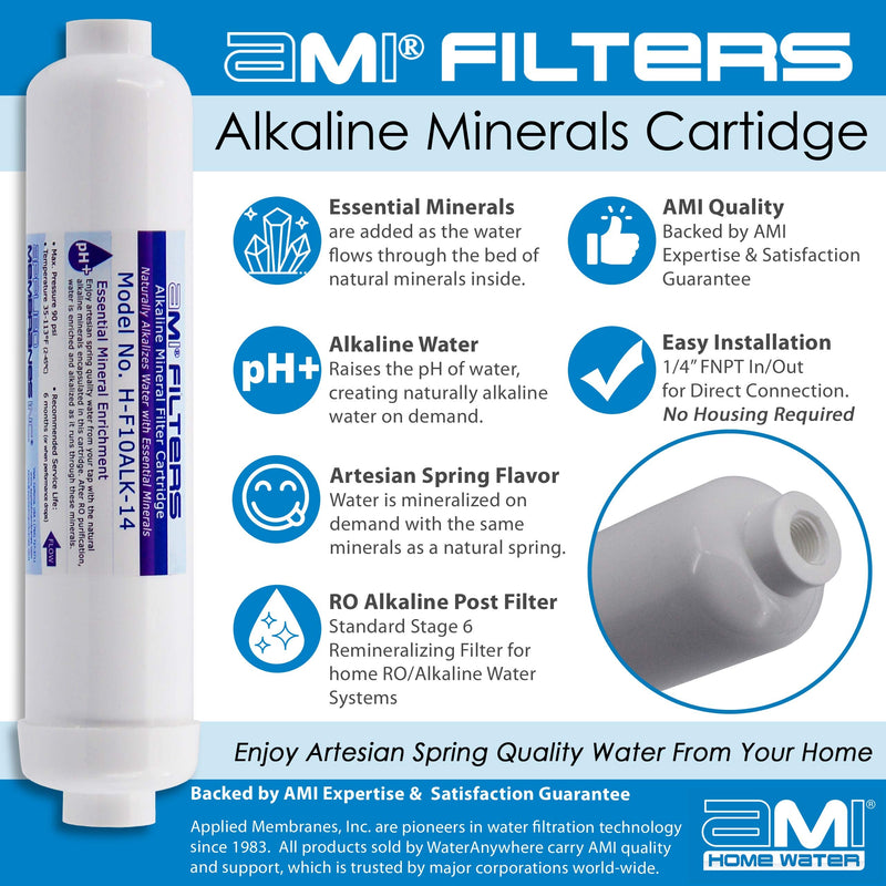 Alkaline Water Filter Replacement Cartridge | Mineral Cartridge for Alkaline Water Filters System | Essential Minerals for Water (1, Alkaline Cartridge Only) 1