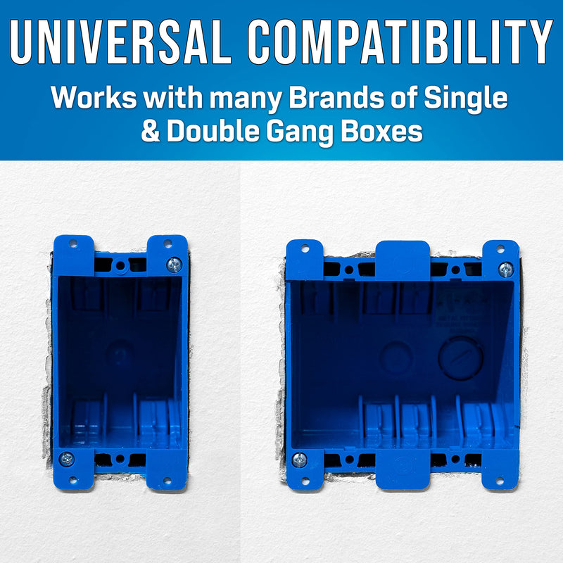 Jonard Tools WTL-12, Wall Box Template and Level for Old Work Electrical Boxes,Blue 1-Gang & 2-Gang