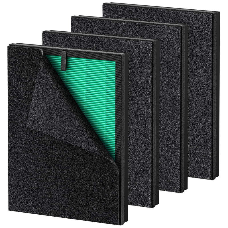 4+4 Pack DH-JHD08 Air Filter Replacement For VOOPNU DH-JHD08 Air Purifier