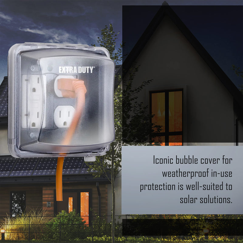 TayMac MM2420C Nonmetallic Extra Duty Weatherproof in-Use Electrical Outlet Cover for Home Improvement, 2-Gang, Clear 2 Gang Standard In-Use Cover - NewNest Australia