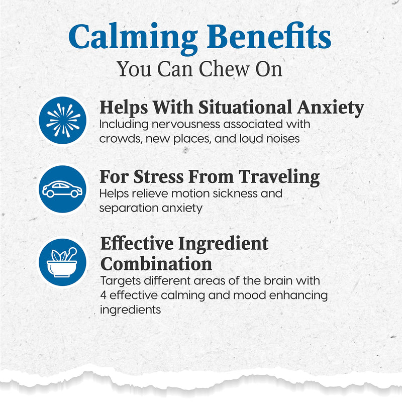 Ark Naturals Happy Traveler Calming Chews for Dogs, Bundle Pack 75 Soft Chews (Pack of 2)
