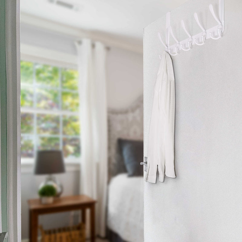 WEBI Over The Door Hooks,Door Hanger,Triple Door Hooks for Hanging White Over The Door Towel Rack,Door Coat Hanger,Over Door Coat Rack for Clothes,Towels,Back of Bathroom 1
