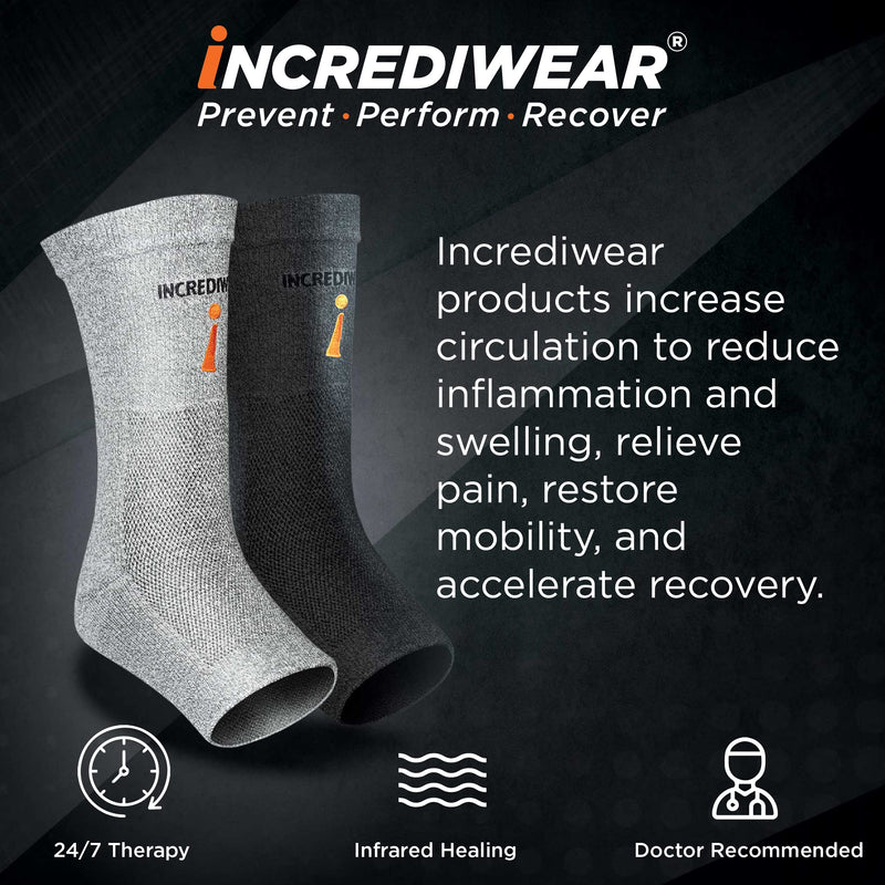 Incrediwear Ankle Sleeve – Ankle Brace for Joint Pain Relief, Sprained Ankle Support, Arthritis, Inflammation Relief, and Circulation, Ankle Support for Women and Men (Black, Large) Black Large (Pack of 1)