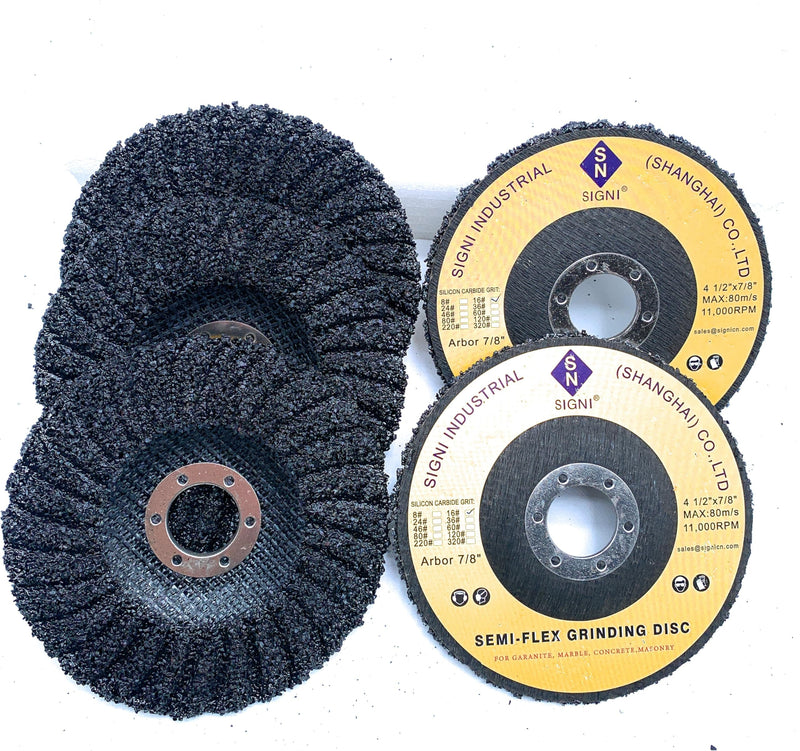 Semi-Flex Fiberglass Backing Abrasive Grinding Disc for Angle Grinder, for Granite, Marble, Stone, Glass