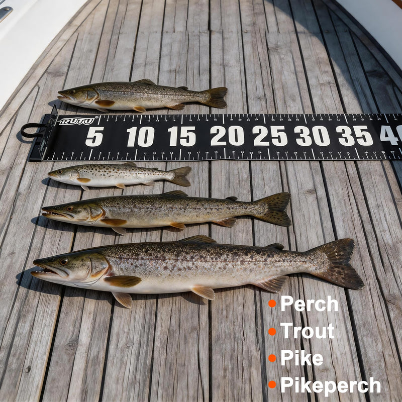 RUTU 53" Fish Ruler Glow in The Dark, Waterproof Fish Measuring Board, Foldable Fish Measuring Tape for Boats, Kayaks, Rafts and Outdoor Fishing, 53x8 inch, Glow-in-the-Dark Night Use 53X8in Glow