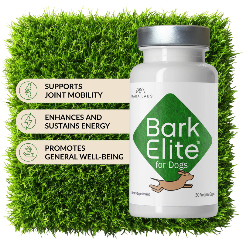 Mara Labs BarkElite for Dogs | Stabilized Sulforaphane & Bio-Enhanced Curcumin 50/50 Blend | Veterinarian Formulated | Supports Joint Mobility, Enhanced Energy and General Well-Being | 30 Capsules