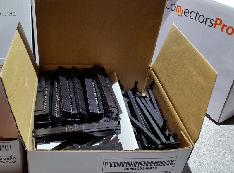 Pc Accessories - Connectors Pro 25-Pack Female 2X25 50P Dual-Row 2.54mm 0.1" IDC Socket for Standard Flat Ribbon Cable, 50 Pins Connectors
