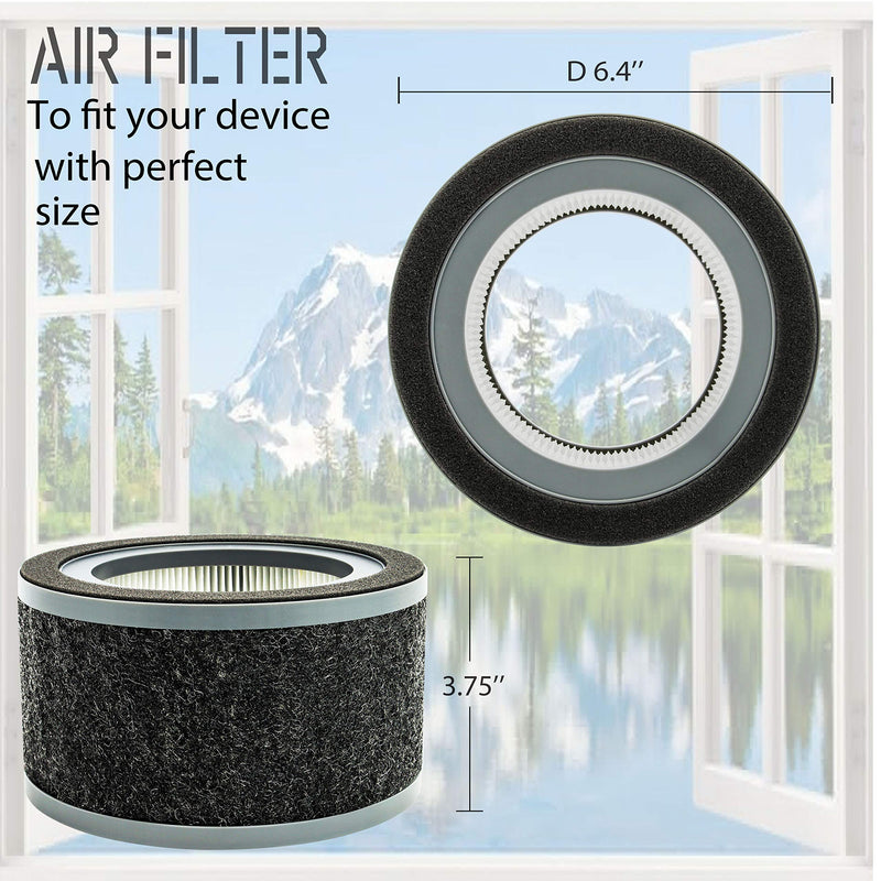 FLT4200 Replacement L Filter, Compatible with GermGuardian Air Purifier Models AC4200, AC4200W and AC4250B, Filter Size L, 2-Pack